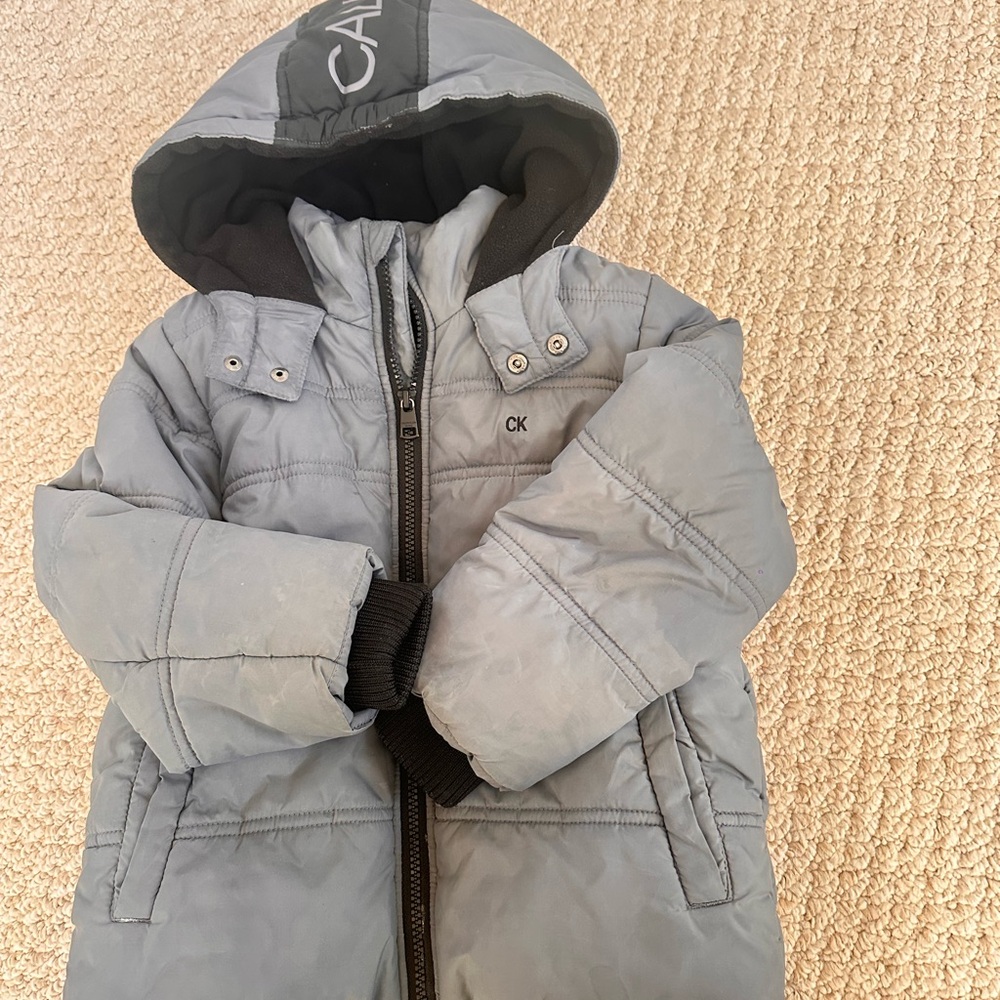Calvin Klein Jeans Kids Silver Puffer Jacket